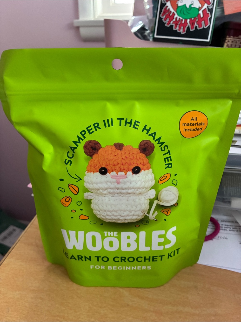 The Woobles Scamper III The Hamster Crochet Kit -
